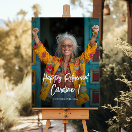 退職パーティー歓迎サイン（写真あり） ポスター