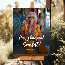 退職パーティー歓迎サイン（写真あり） ポスター