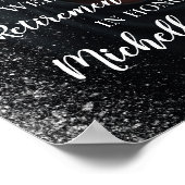 退職パーティー歓迎サイン(写真あり) ポスター (角)