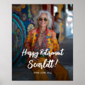 退職パーティー歓迎サイン（写真あり） ポスター (正面)