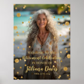 退職パーティー歓迎サイン（写真あり） ポスター (正面)