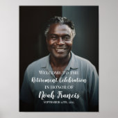 退職パーティー歓迎サイン(写真あり) ポスター (正面)