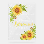 退職パーティー歓迎フローラひまわり アクリルサイン (正面)