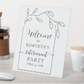 退職パーティー歓迎ペデスタルサイン 台座サイン (インサイチュ)