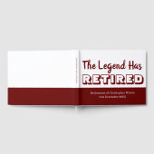 退職パーティー濃い赤の伝説退職した ゲストブック (全面)