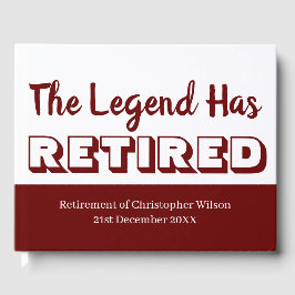 退職パーティー濃い赤の伝説退職した ゲストブック