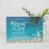 退職パーティー熱帯魚ビーチボトル 招待状 (スタンド正面)