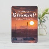 退職パーティー発表 – Sailboat 招待状 (スタンド正面)