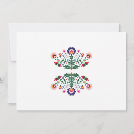 退職パーティー祭メキシコフローラ写真 招待状 (裏面)