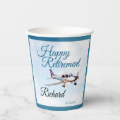 退職パーティー紙カップ飛行機デザイン2 紙コップ (正面)