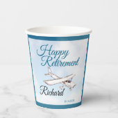 退職パーティー紙カップ飛行機デザイン3 紙コップ (正面)