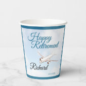 退職パーティー紙カップ飛行機デザイン 紙コップ (裏面)