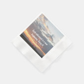 退職パーティー紙ナプキン 縁ありカクテルナプキン (角)