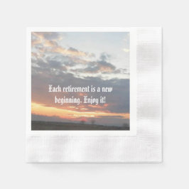 退職パーティー紙ナプキン 縁ありカクテルナプキン