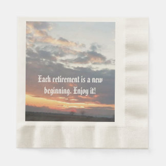 退職パーティー紙ナプキン 縁ありランチョンナプキン