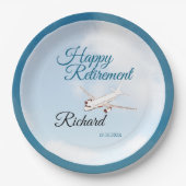 退職パーティー紙プレートと飛行機デザイン ペーパープレート (正面)