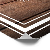 退職パーティー素朴木材ウェルカムサイン ポスター (角)