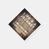 退職パーティー素朴木材ヴィンテージRVキャンパー スタンダードカクテルナプキン (角)