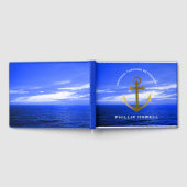 退職パーティー航海のいかりブルー海 ゲストブック (全面)