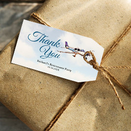 退職パーティー贈与ラベル飛行機デザイン2 ギフトタグ