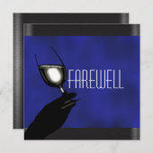 退職パーティー退カスタマイズ職 招待状 (正面/裏面)