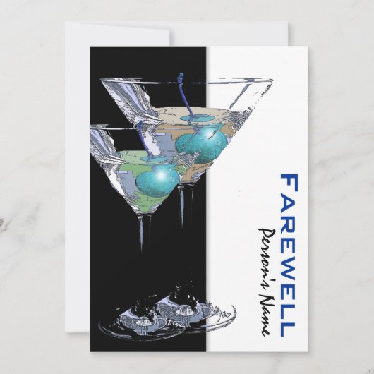 退職パーティー退カスタマイズ職 招待状 (正面)