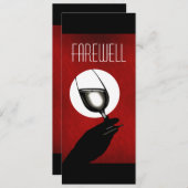 退職パーティー退カスタマイズ職 招待状 (正面/裏面)