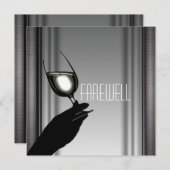 退職パーティー退カスタマイズ職 招待状 (正面/裏面)