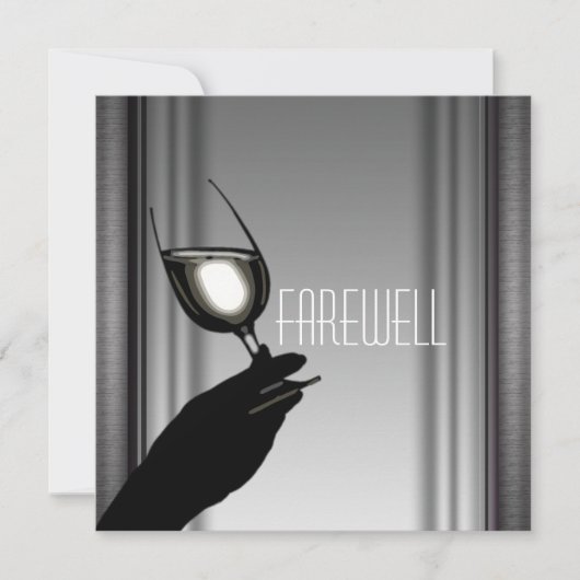 退職パーティー退カスタマイズ職 招待状 (正面)