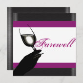 退職パーティー退カスタマイズ職 招待状 (正面/裏面)