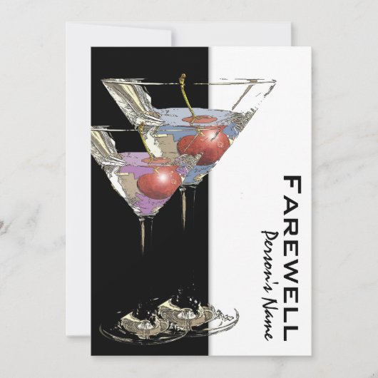 退職パーティー退カスタマイズ職 招待状 (正面)