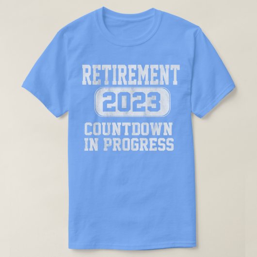退職パーティー退職した2023年カウントダウンの進行中 Tシャツ (デザイン正面)