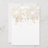 退職パーティー金ゴールドブラックバルーンシャンパン 招待状 (裏面)