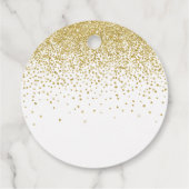 退職パーティー金ゴールドブラックバルーン フェイバータグ (裏面)