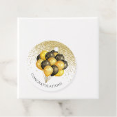 退職パーティー金ゴールドブラックバルーン フェイバータグ (インサイチュ)