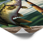 退職パーティー魚釣りテーマ ポスター (角)