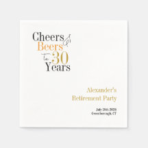 退職パーティー30年応援とビールミニマル