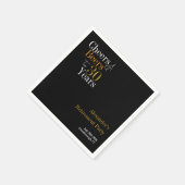 退職パーティー30年応援とビール スタンダードカクテルナプキン (角)