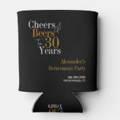 退職パーティー30年応援とビール 缶クーラー (裏面)