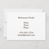 退職パーティー - あなたの招待状をカスタマイズ 招待状 (裏面)