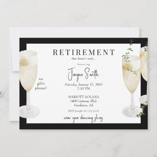 退職パーティー「あり吸ない」Black II 招待状 (正面)