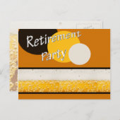 退職パーティー インビテーションポストカード (正面/裏面)