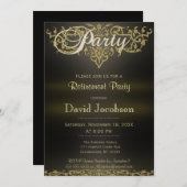 退職パーティー |エレガモダンンス 招待状 (正面/裏面)