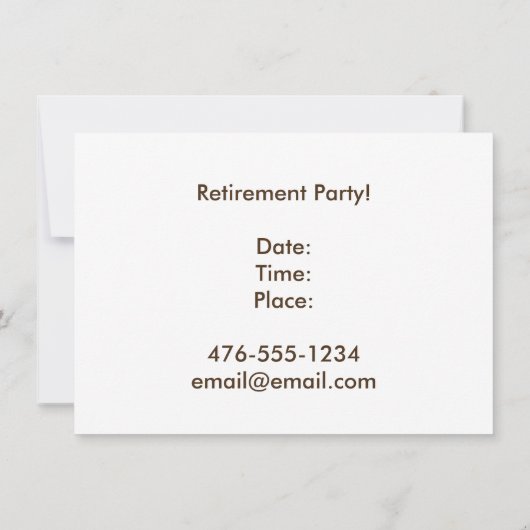 退職パーティー-カスタマイズお使いの招待状 招待状 (裏面)