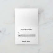 退職パーティー、キーボードへの招待状 招待状 (内部)