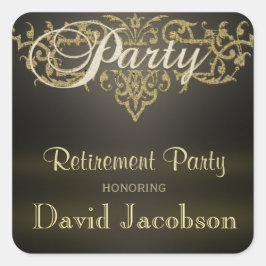 退職パーティー スクエアシール