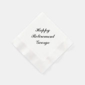 「退職パーティー」ナプキパーソナライズされたンス 縁ありカクテルナプキン (角)