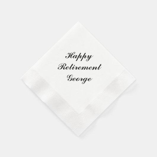 「退職パーティー」ナプキパーソナライズされたンス 縁ありカクテルナプキン (角)