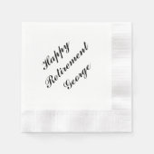 「退職パーティー」ナプキパーソナライズされたンス 縁ありカクテルナプキン (正面)