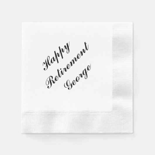 「退職パーティー」ナプキパーソナライズされたンス 縁ありカクテルナプキン (正面)